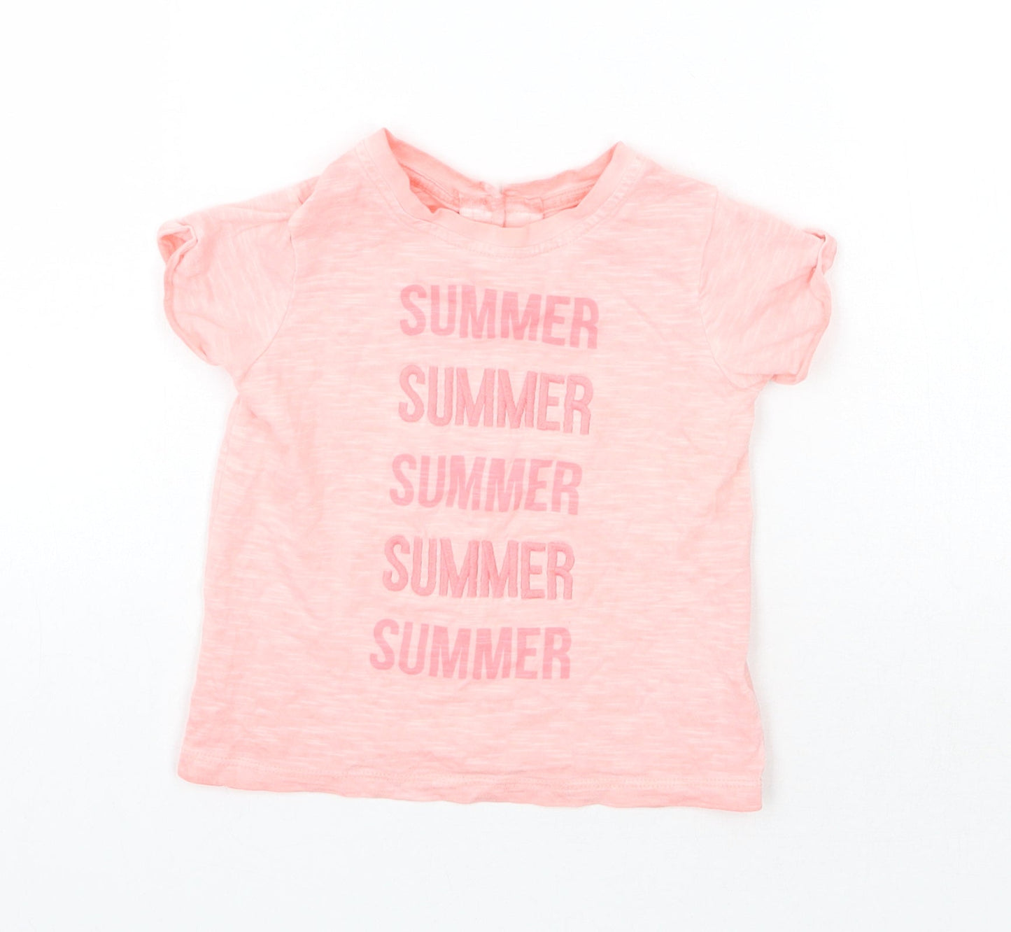 NEXT Girls Pink   Basic T-Shirt Size 9-12 Months