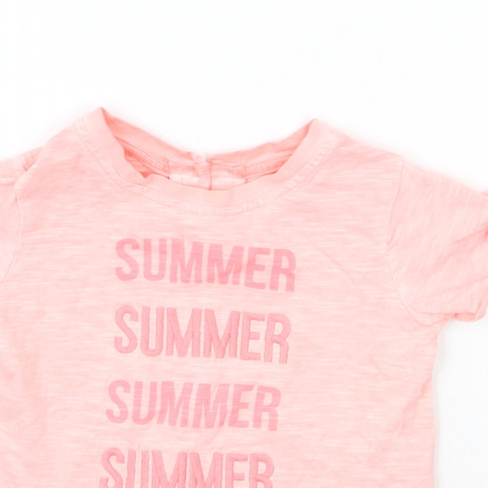 NEXT Girls Pink   Basic T-Shirt Size 9-12 Months