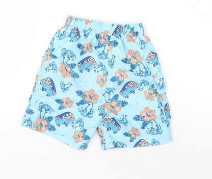 Matalan Boys Blue Floral  Cropped Trousers Size 18-24 Months