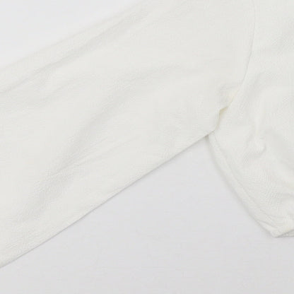 Womens UK Size 8 PRETTYLITTLETHING White Cropped Blouse