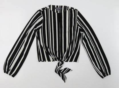 Primark Womens White Striped  Basic Blouse Size S