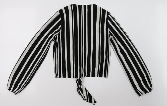 Primark Womens White Striped  Basic Blouse Size S