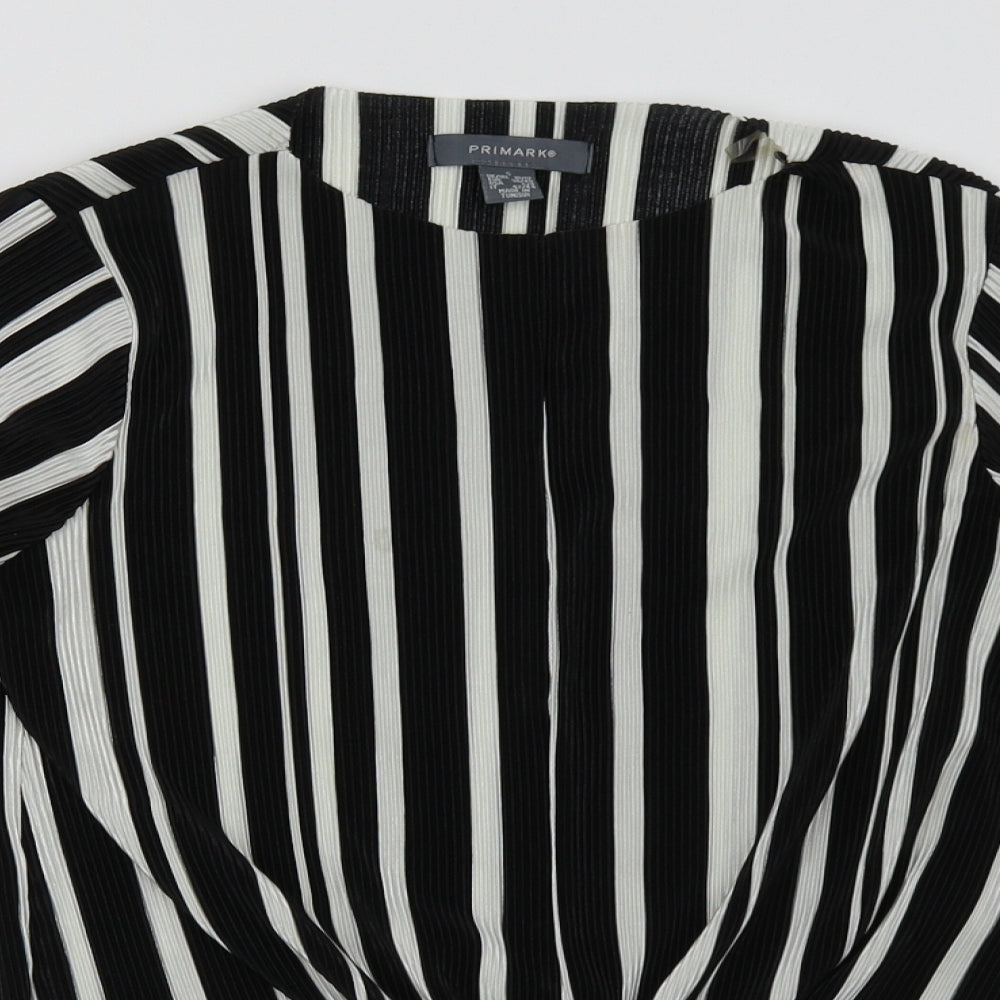 Primark Womens White Striped  Basic Blouse Size S