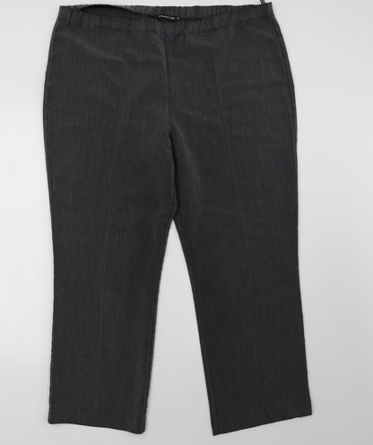 Womens UK Size 16 bonmarch Regular Fit  Grey Trousers