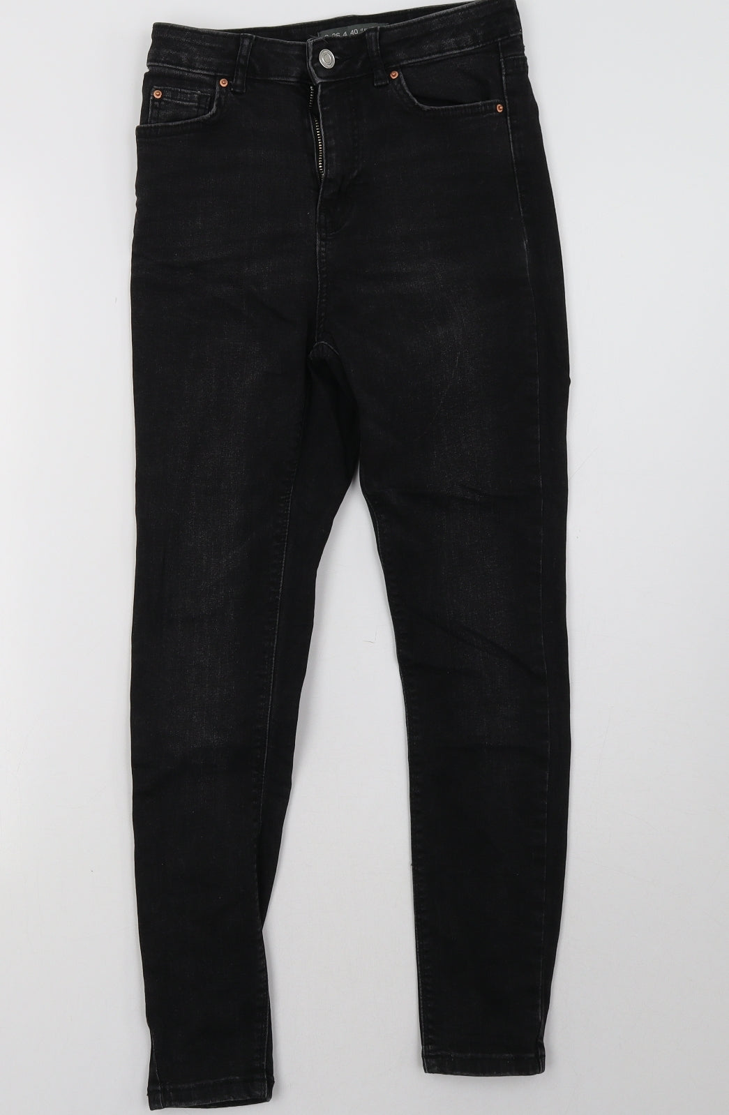 Primark Womens Black  Denim Skinny Jeans Size 8 L27 in