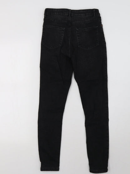 Primark Womens Black  Denim Skinny Jeans Size 8 L27 in