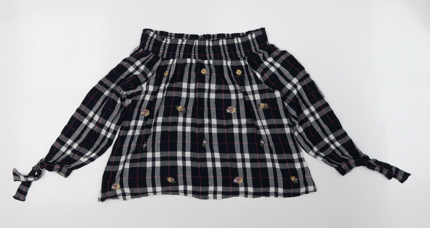 Womens UK Size 16 New Look Blue Basic Blouse