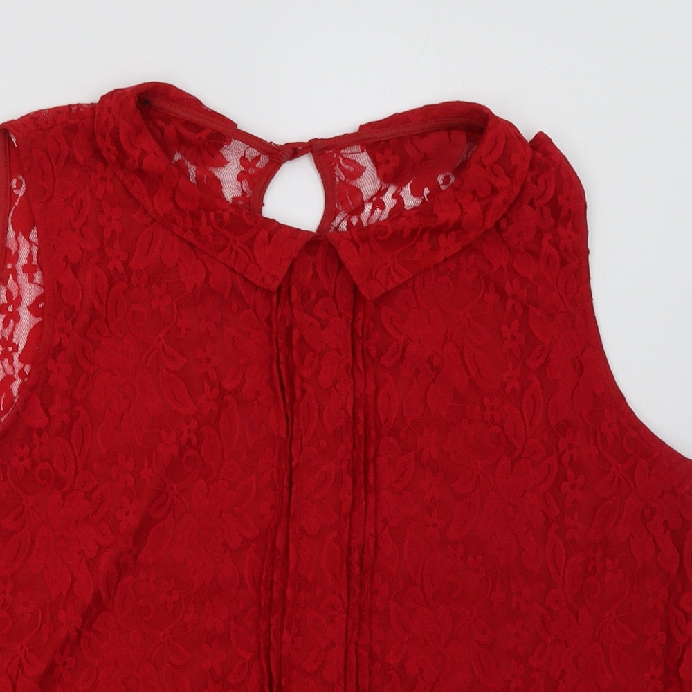 Primark Womens Red   Basic Tank Size 10