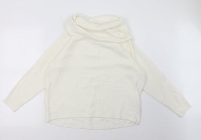Peacocks Womens White   Pullover Sweatshirt Size S