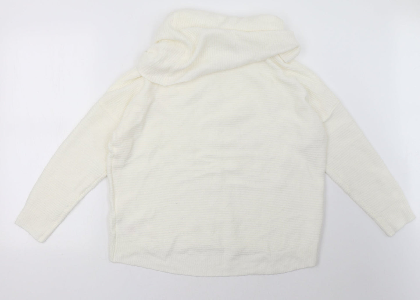 Peacocks Womens White   Pullover Sweatshirt Size S