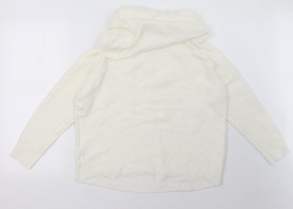 Peacocks Womens White   Pullover Sweatshirt Size S