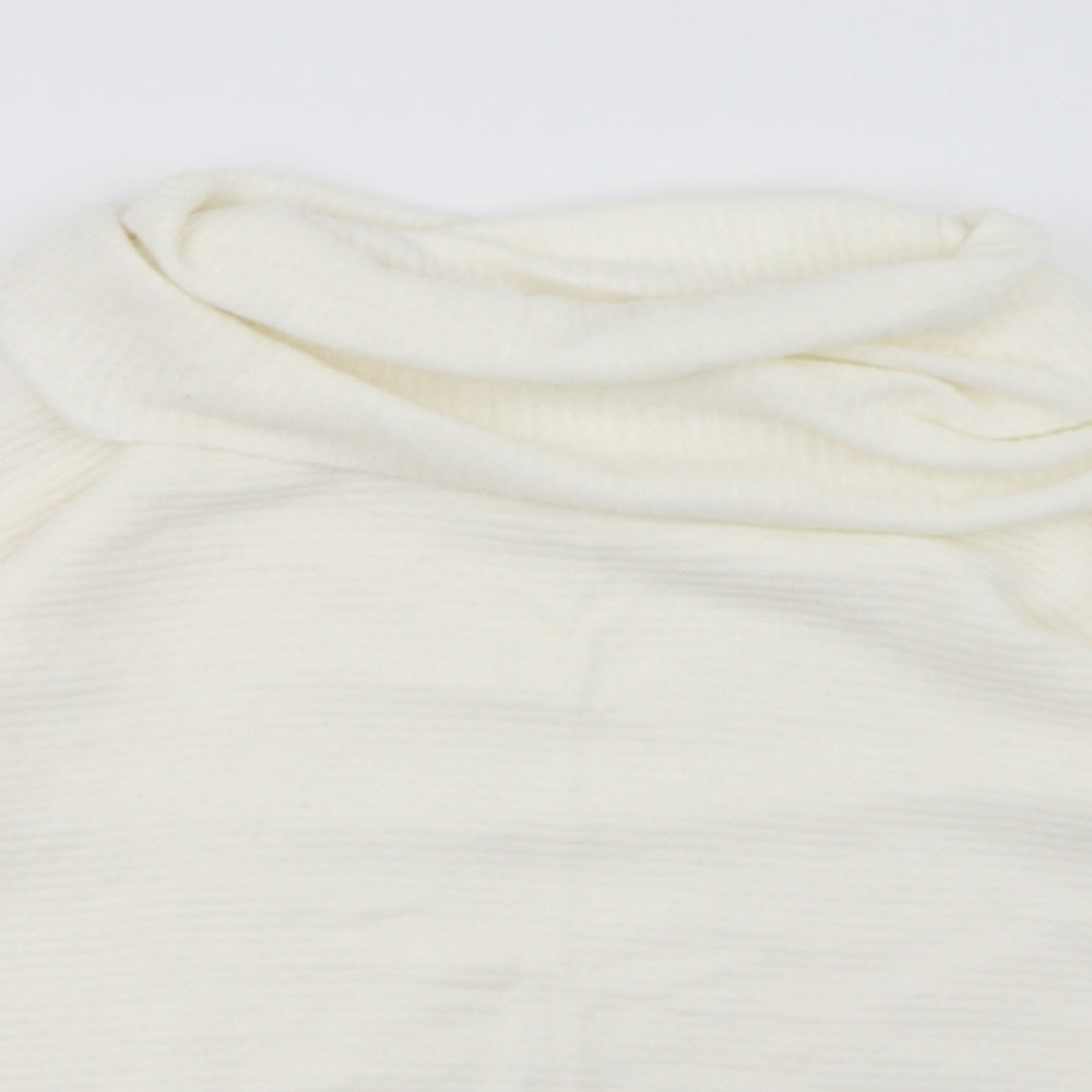 Peacocks Womens White   Pullover Sweatshirt Size S
