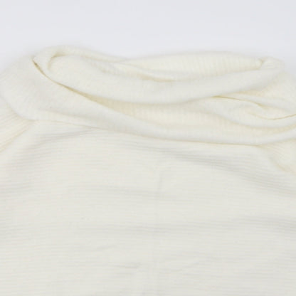 Peacocks Womens White   Pullover Sweatshirt Size S
