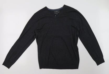 Mens UK Size L Marks and Spencer Grey Pullover Sweatshirt