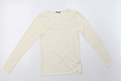 `charnos Womens White   Pullover Sweatshirt Size M