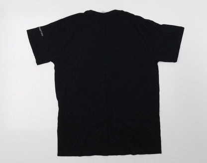 Mens UK Size L Gildan Black  T-Shirt