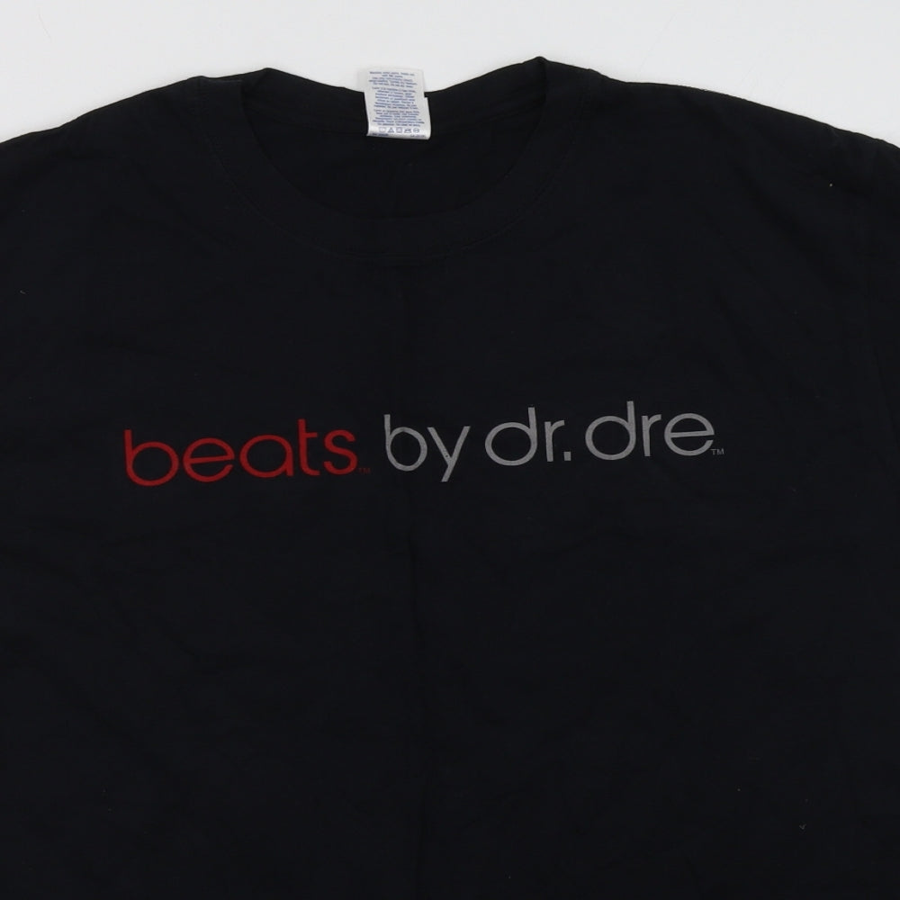 Mens UK Size L Gildan Black  T-Shirt