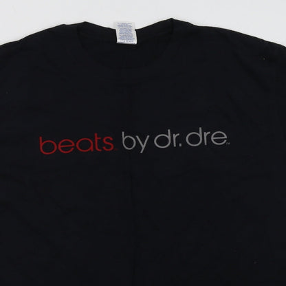 Mens UK Size L Gildan Black  T-Shirt