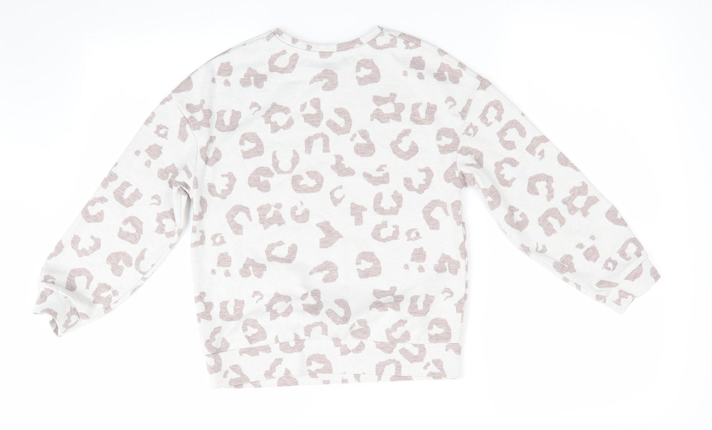 George Girls Ivory Animal Print  Pullover Sweatshirt Size 8-9 Years  - Be your own kind of wonderful Beige Blue