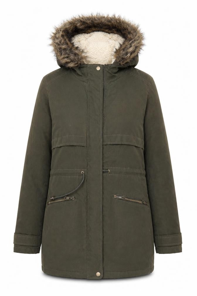 Womens UK Size S Primark Green Overcoat