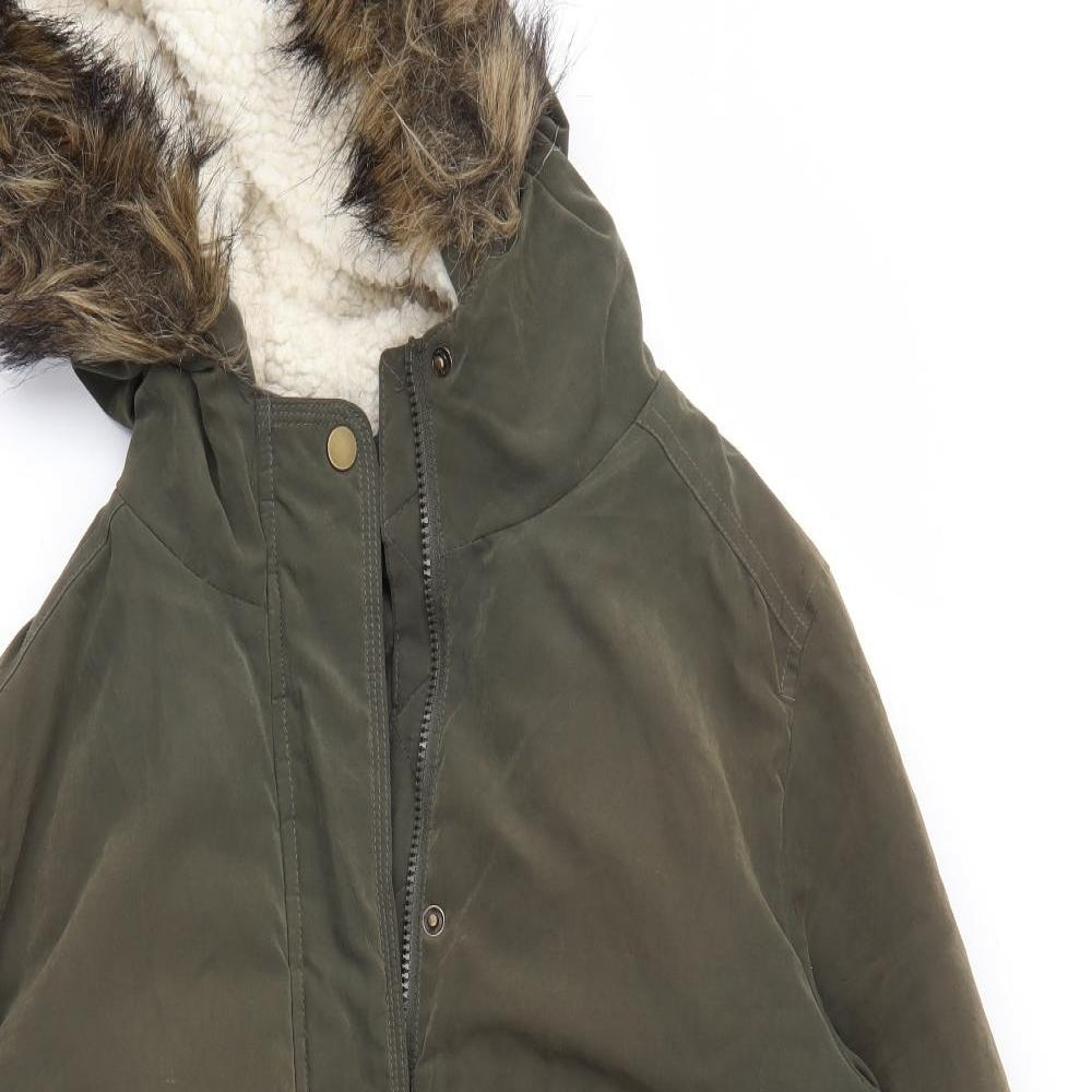 Primark Womens Green   Overcoat Coat Size S