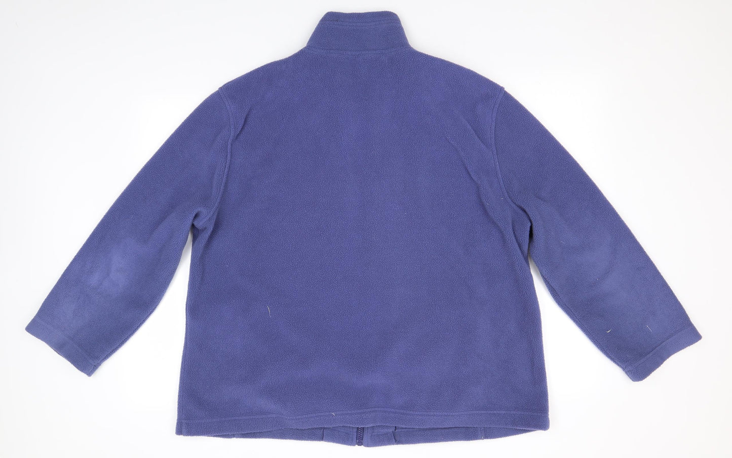 Easy Essential Womens Blue Floral  Full Zip Jumper Size L