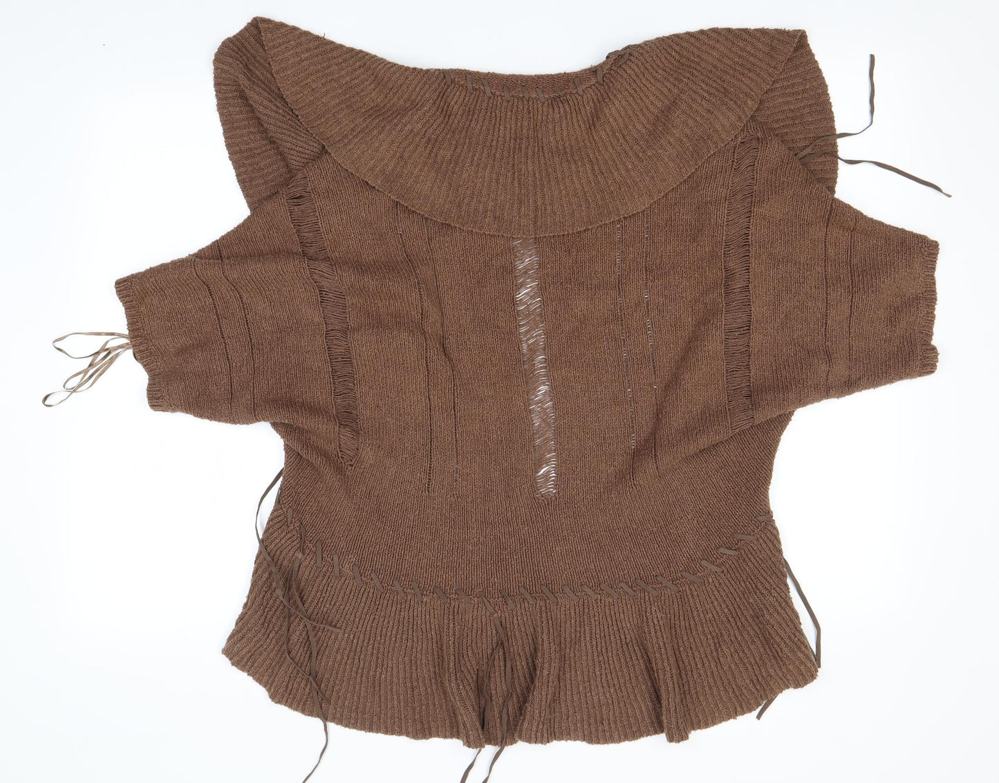 Womens UK Size L River Island Brown Cardigan Jumper