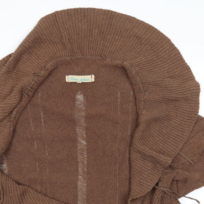 Womens UK Size L River Island Brown Cardigan Jumper