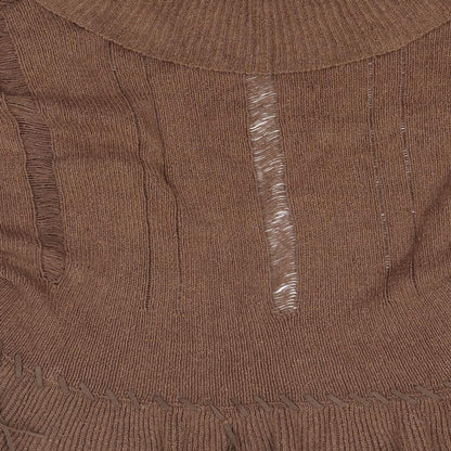 Womens UK Size L River Island Brown Cardigan Jumper