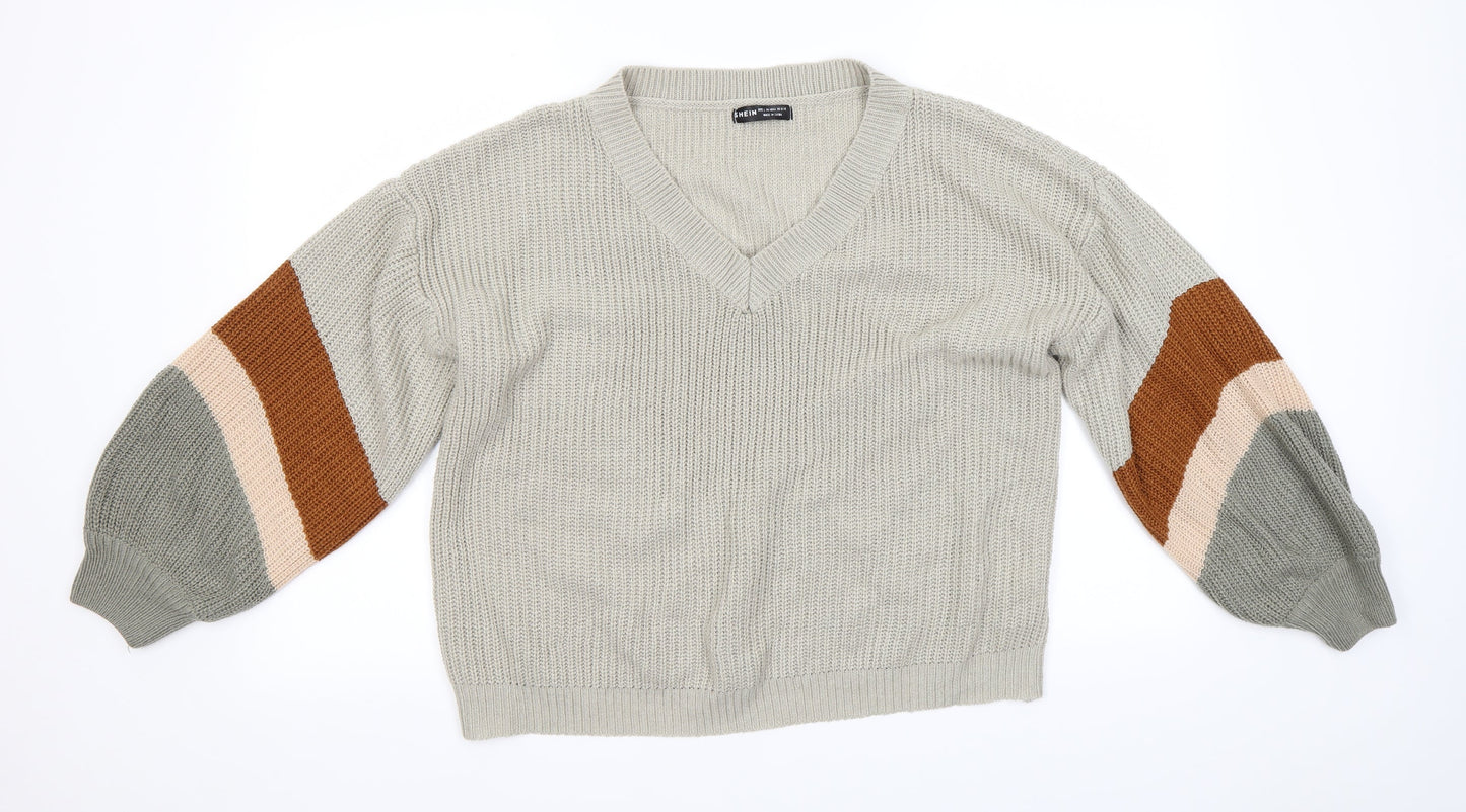 SheIn Womens Multicoloured   Pullover Jumper Size L