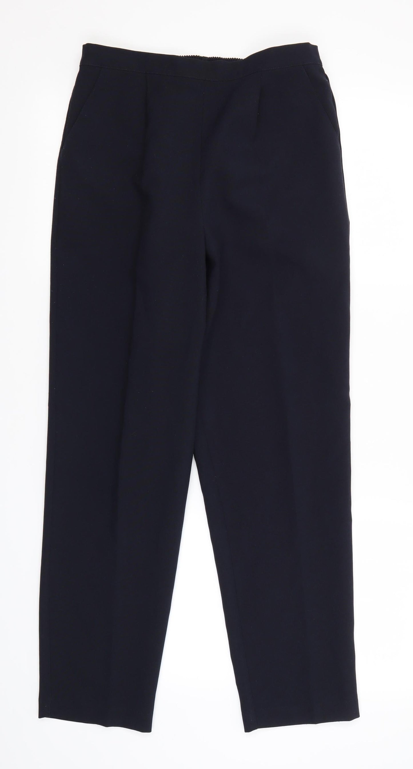 Womens UK Size 10 Sarah Hamilton Regular Fit Dress Pants Blue Trousers