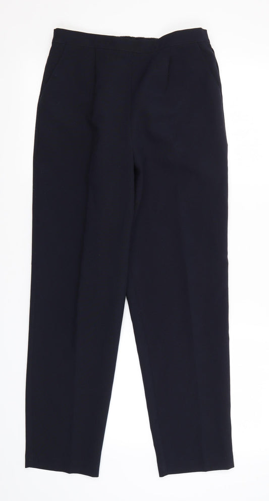 Womens UK Size 10 Sarah Hamilton Regular Fit Dress Pants Blue Trousers