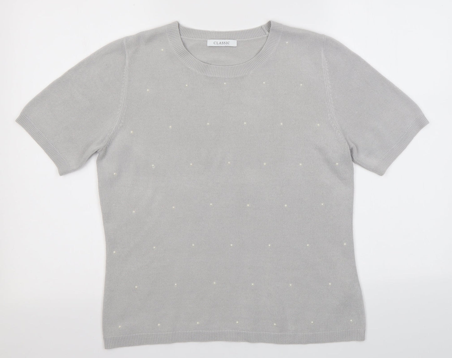 Womens UK Size 12 M&S Grey Pullover Jumper
