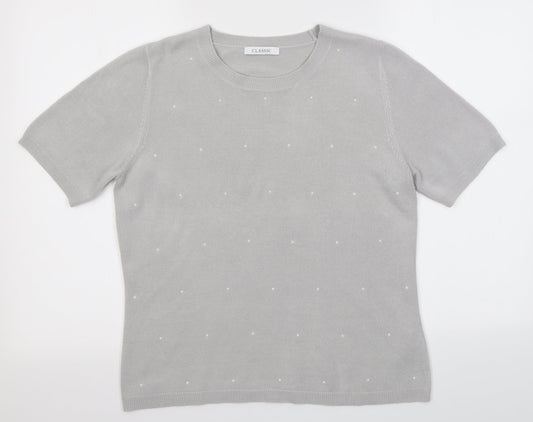 Womens UK Size 12 M&S Grey Pullover Jumper