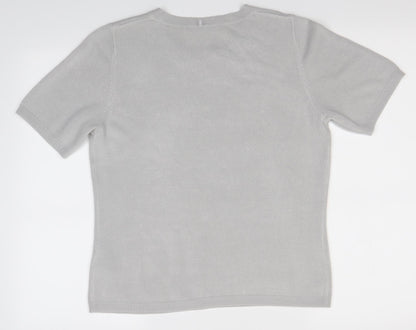 Womens UK Size 12 M&S Grey Pullover Jumper