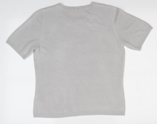 Womens UK Size 12 M&S Grey Pullover Jumper