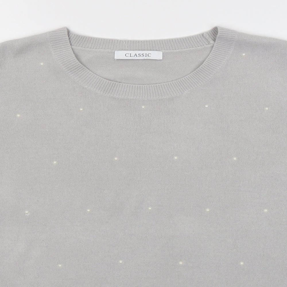 Womens UK Size 12 M&S Grey Pullover Jumper