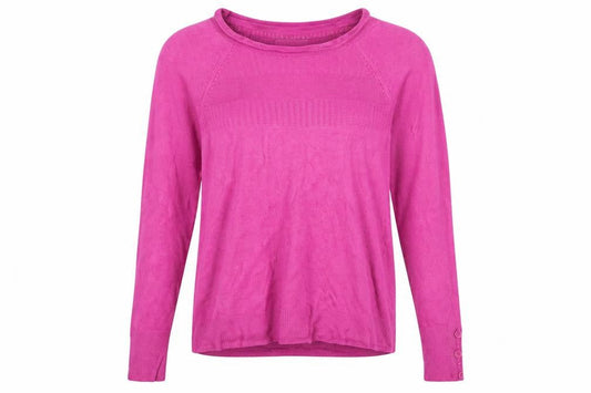 Front view of Marks & Spencer women’s pink jumper, size UK 12