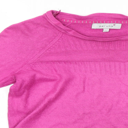 Womens UK Size 12 M&S Pink Pullover Jumper