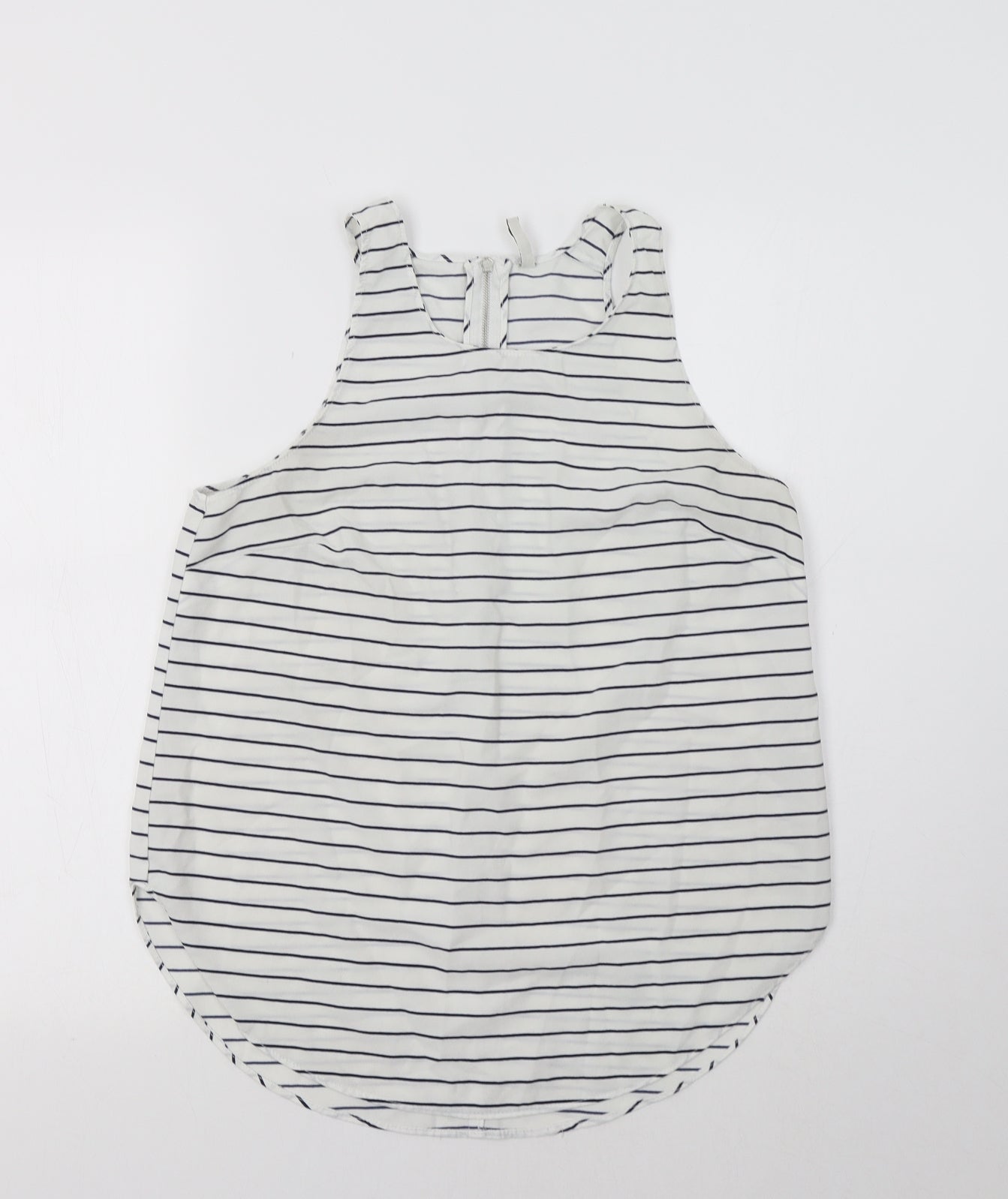 Womens UK Size L Stradivarius White Basic Tank