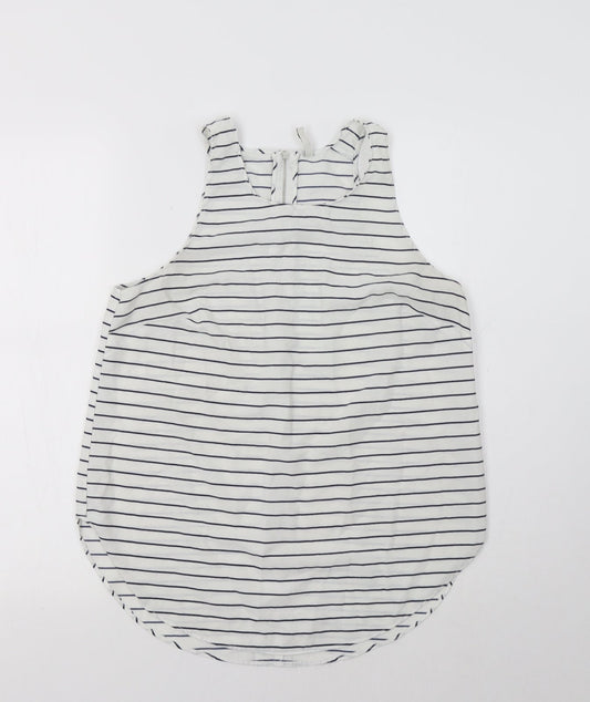 Womens UK Size L Stradivarius White Basic Tank