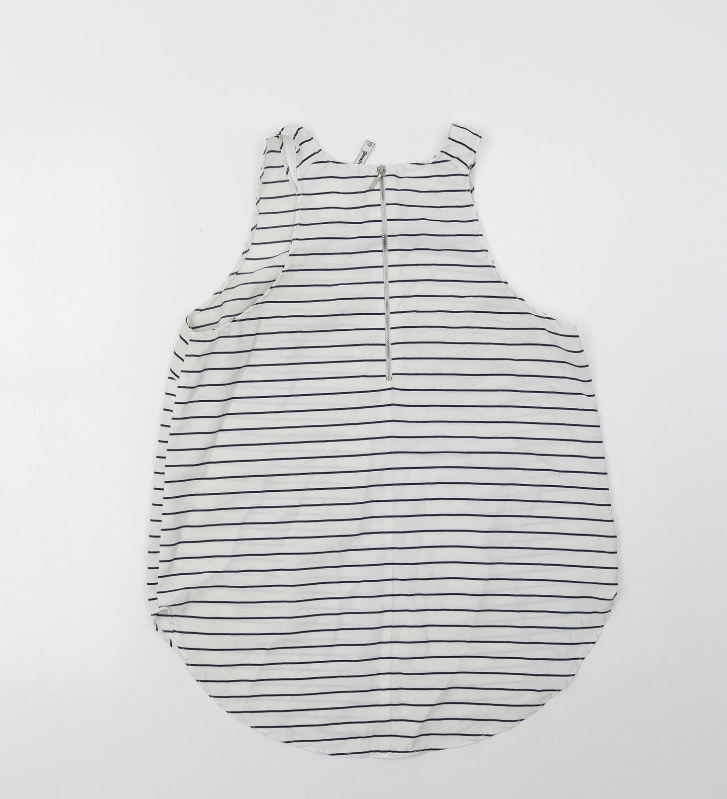Womens UK Size L Stradivarius White Basic Tank