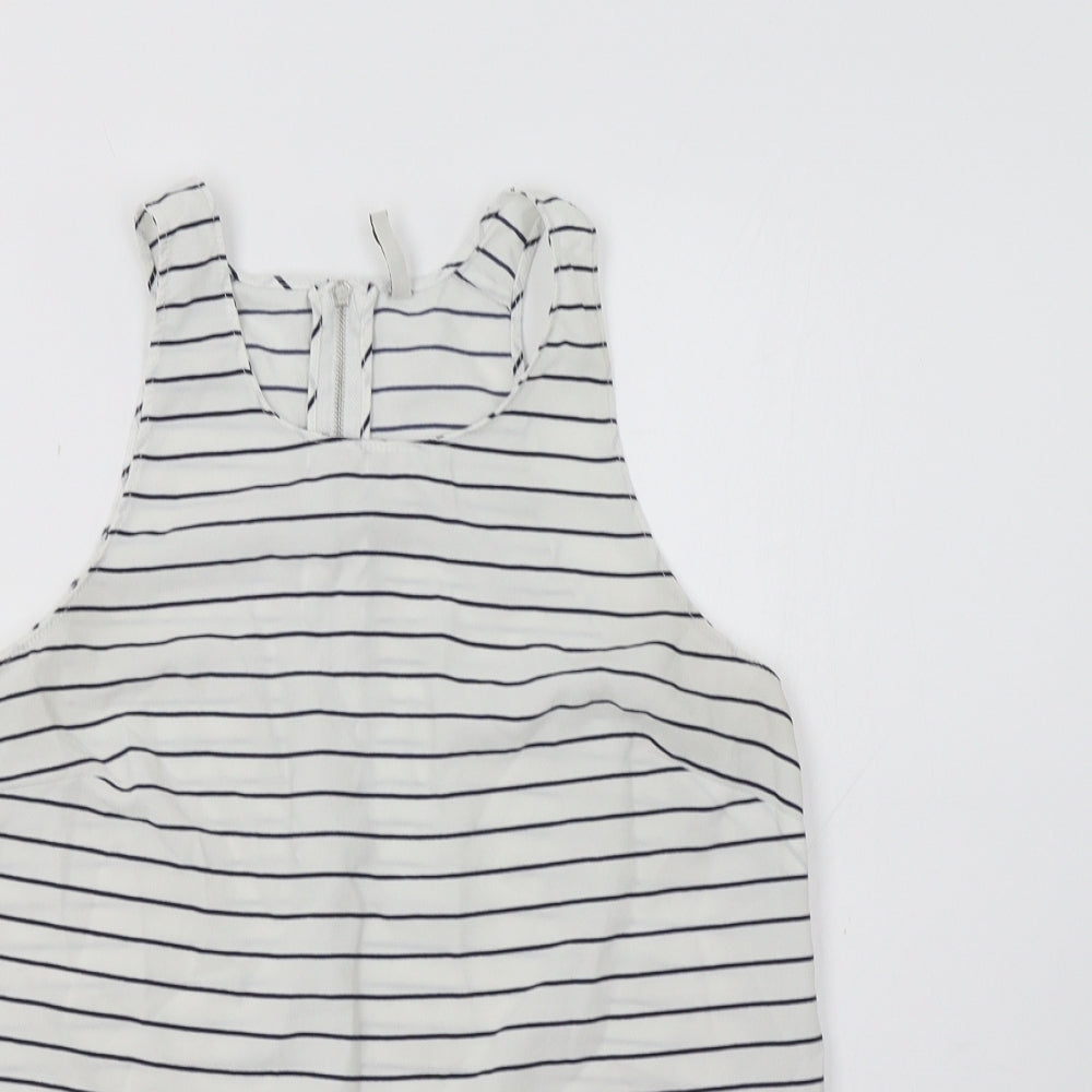 Womens UK Size L Stradivarius White Basic Tank