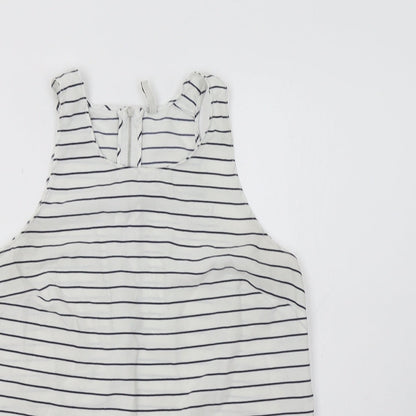 Womens UK Size L Stradivarius White Basic Tank