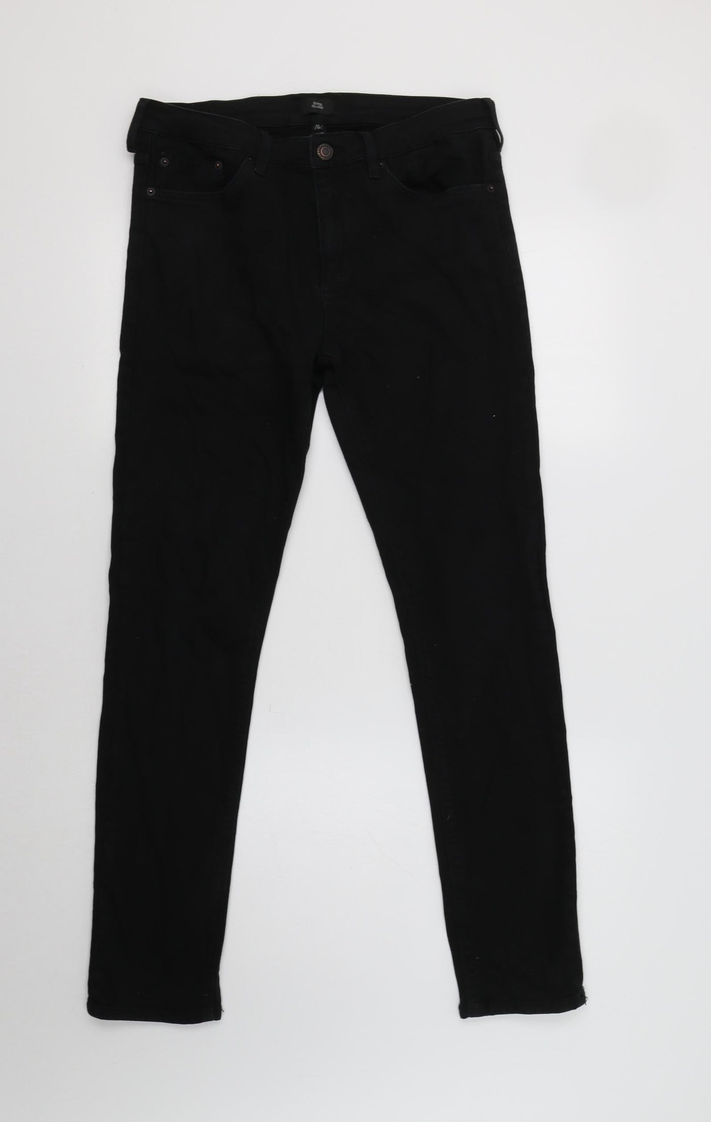 River Island Womens Black  Denim Skinny Jeans Size 30 L32 in