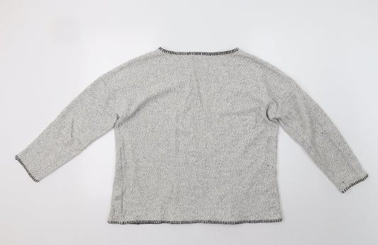 Womens UK Size L Papaya Grey Pullover Jumper