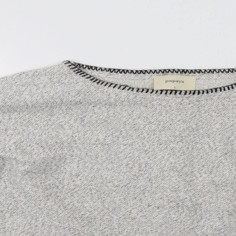 Womens UK Size L Papaya Grey Pullover Jumper
