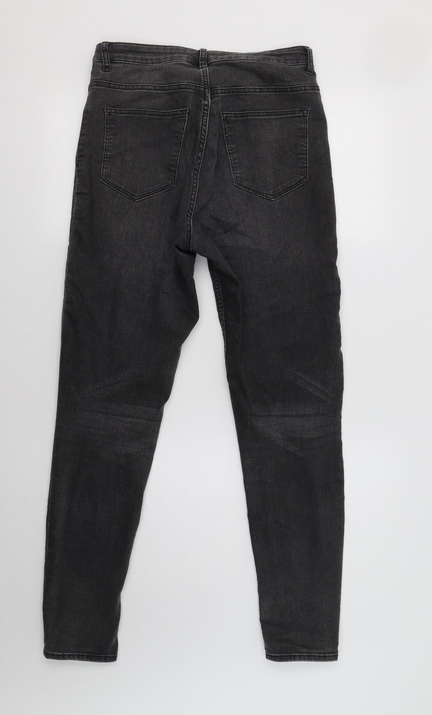 Womens UK Size 10 H&M Regular Fit Skinny Grey Jeans