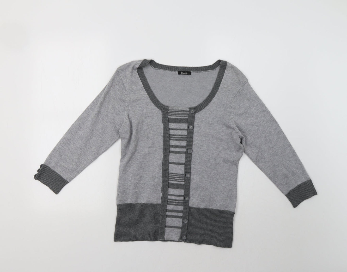 Womens UK Size M M&Co Grey Pullover Jumper