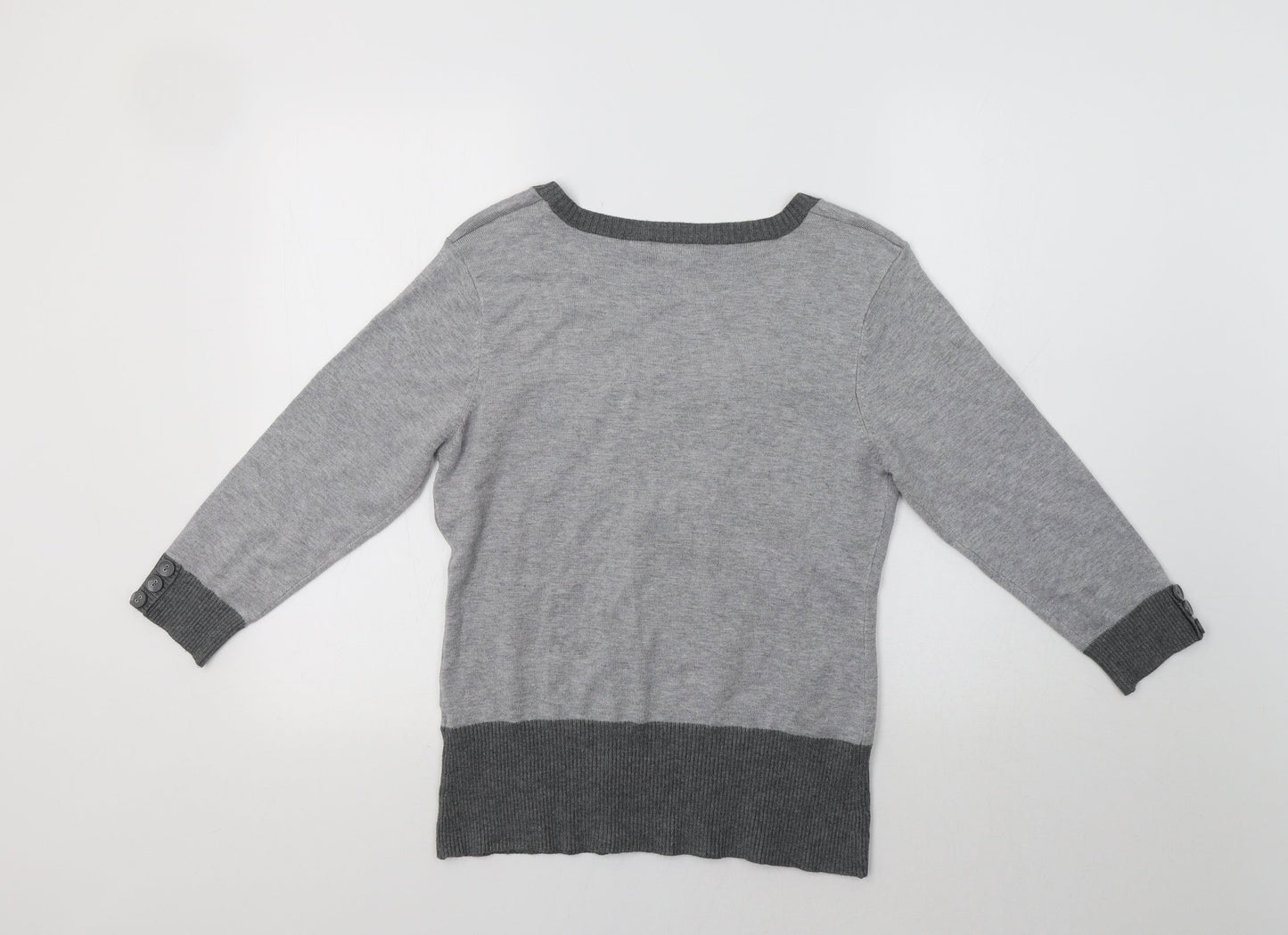 Womens UK Size M M&Co Grey Pullover Jumper